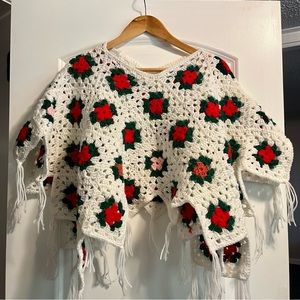 Crocheted Granny Square Shawl